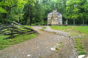 John Oliver Cabin off of the Rich Mountain Loop hiking trail